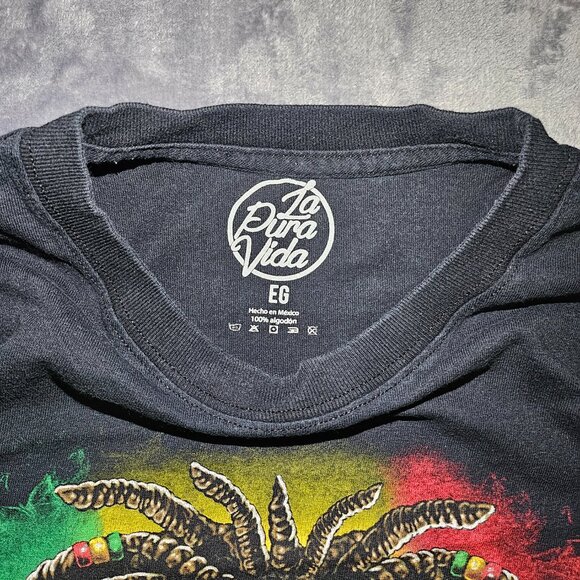La Pura Vida tag Skull "Rasta" Rincón de Guayabitos Graphic T-Shirt Size XL - Picture 4 of 6